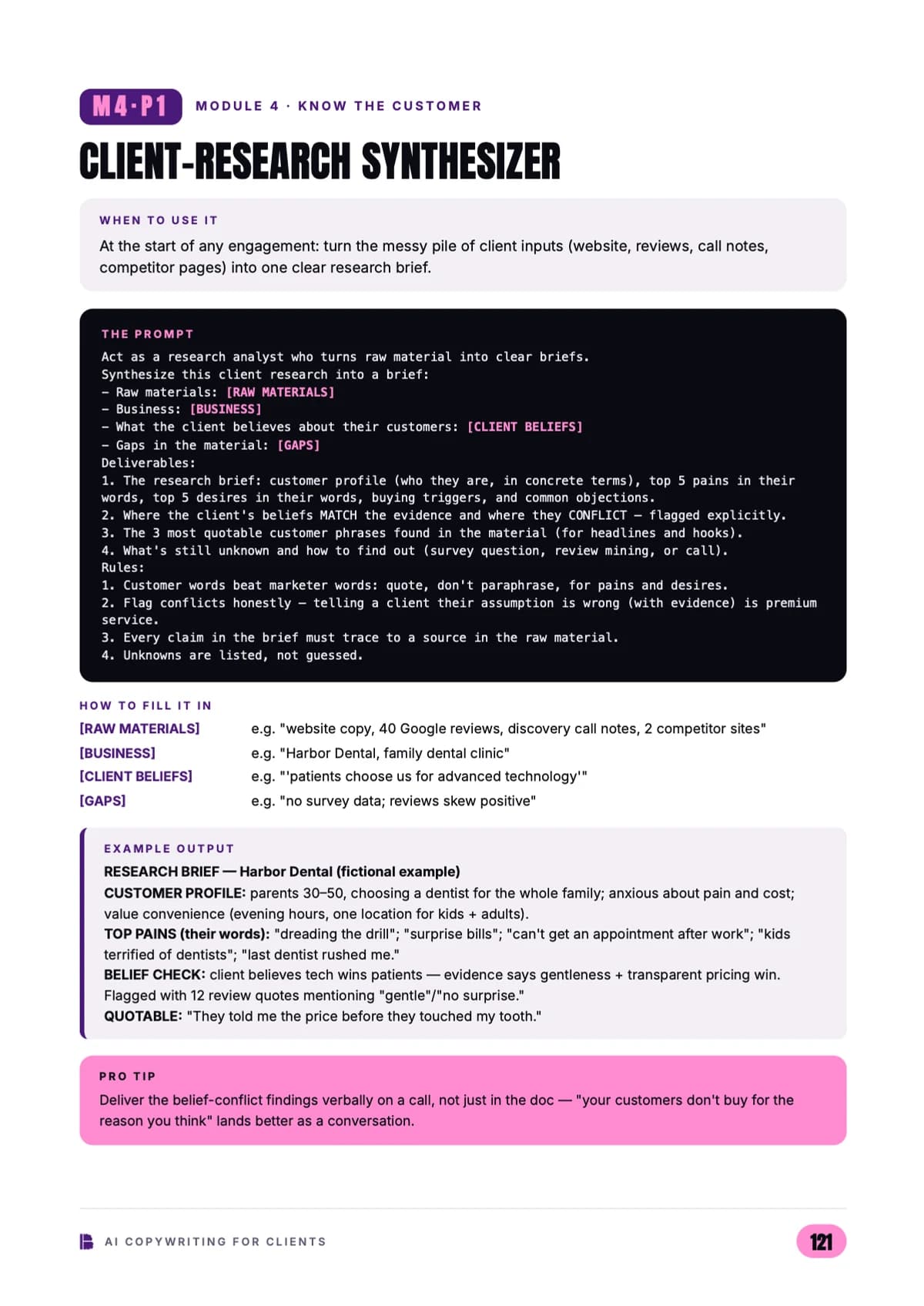 Customer research — Module 4